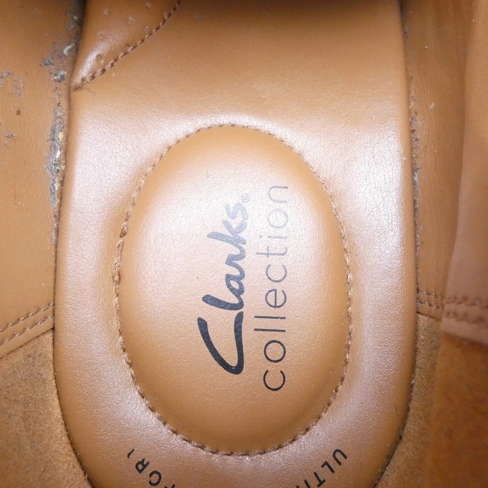 Clarks Collection Mens Tilden Walk Black Leather Derby Shoes Size 13W